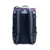 Back View of Topo Designs Rover Pack Classic in "Loganberry / Crackle"